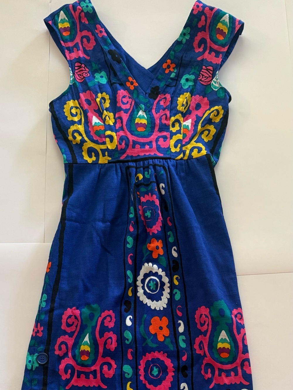 Blue Floral Cotton Dress